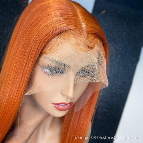 Orange Ginger Human Hair Deep Undetectable Lace Front Wigs Curly Invisible Lace Frontal Burgundy 99j Colored Wig For Black Women
